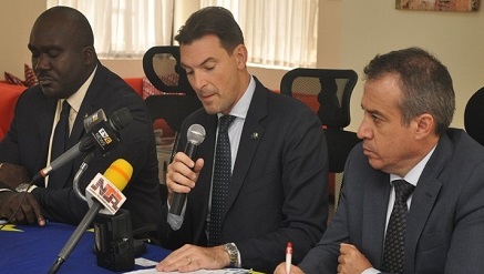 (L-r): Ibi Ikpoki, economic officer, EU Delegate; Filippo Amato, trade counselor and head of Trade and Economic section, EU Delegate to Nigeria & ECOWAS; Juan Juse Otamendi, economic and commercial counselor, Embassy of Spain at the EU Nigeria Business Forum pre-event press briefing in Lagos.